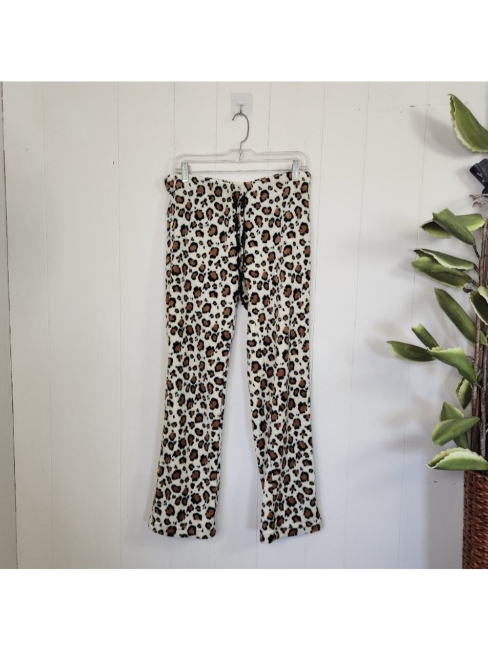 Bluenotes Leopard Print Plush PJ Pants PJs Loungewear Animal Pyjama Pant Medium